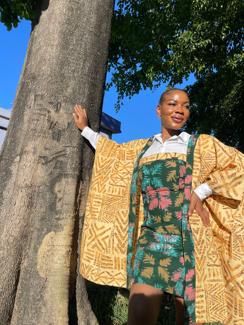 Dede Set – African Print Kimono & Dress